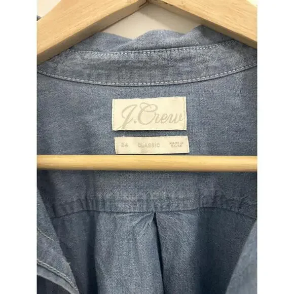 JCrew Classic-fit Chambray Shirt-dress - Picture 4 of 7